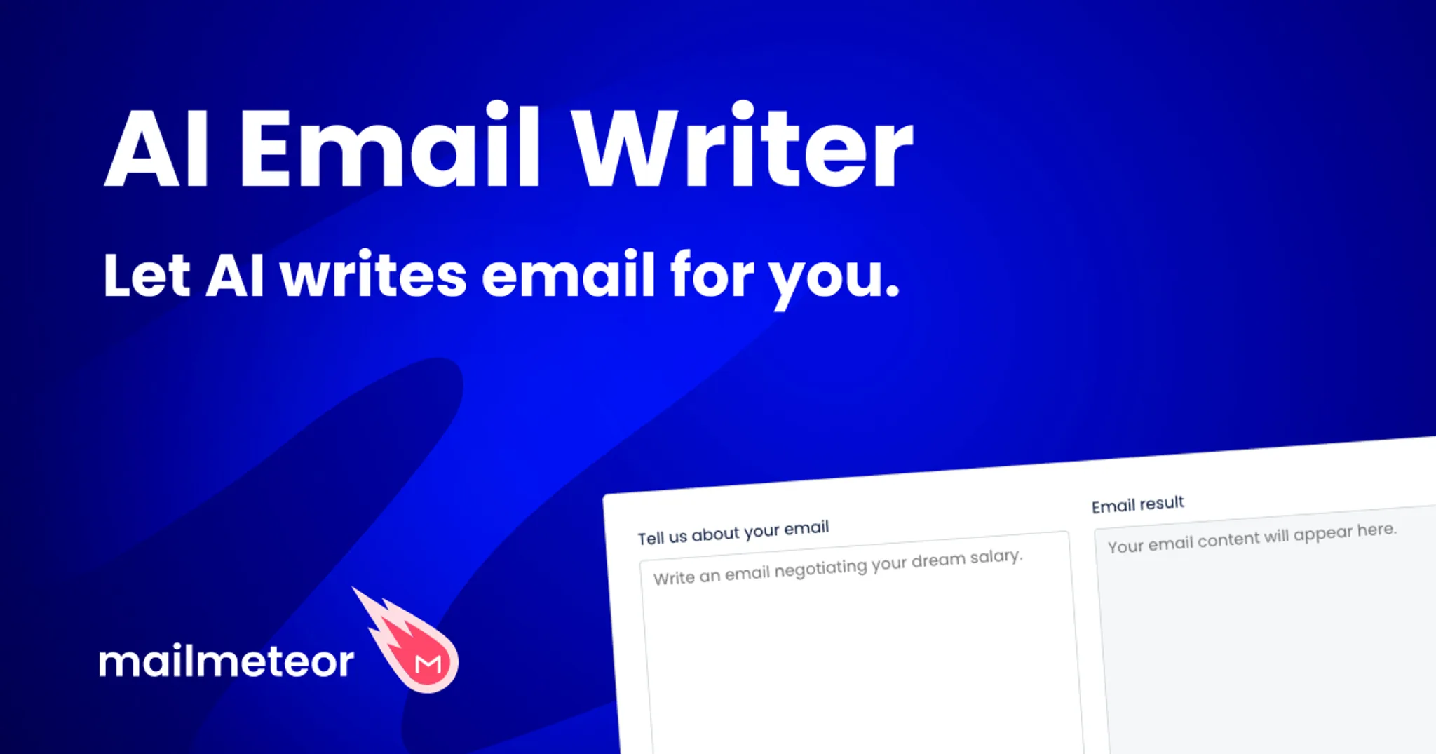 OpenGraph image for Mailmeteor's AI Email Writer product page