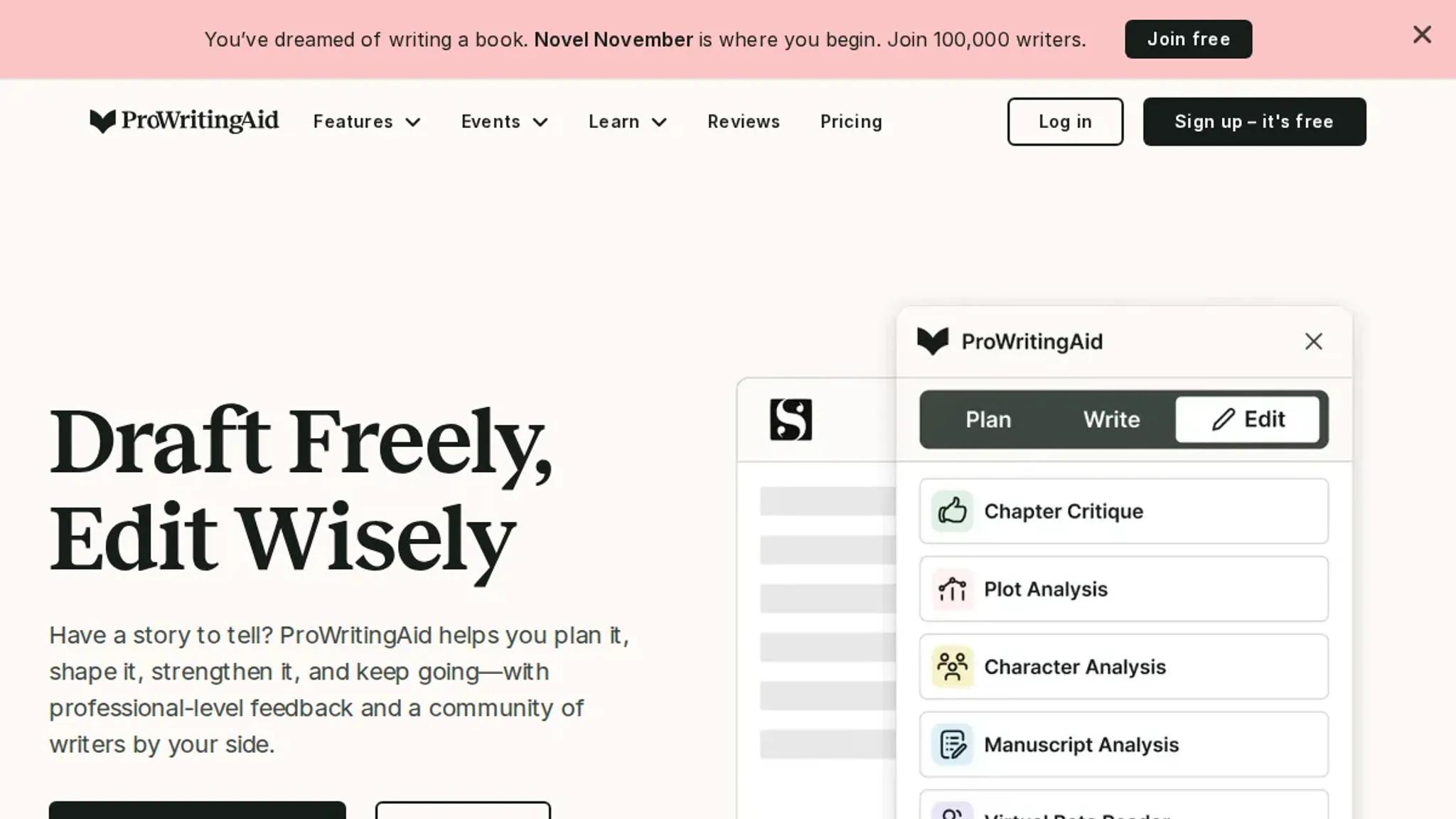 Screenshot of the ProWritingAid homepage, captured October 2026