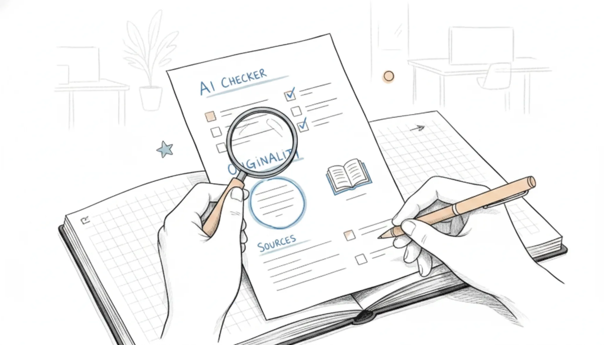 First checks after Scribbr AI checker results