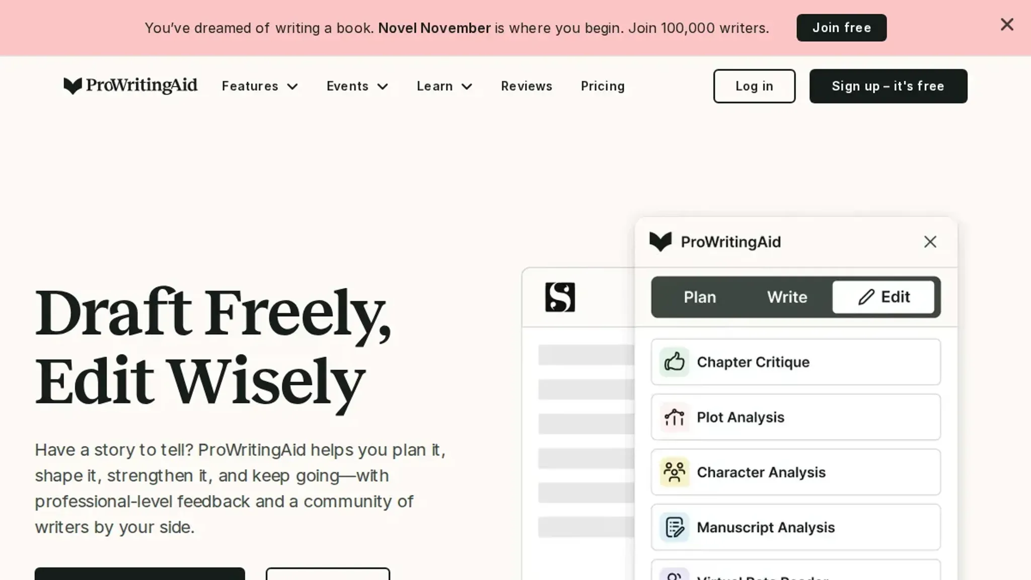 Screenshot of the ProWritingAid homepage, captured October 2026