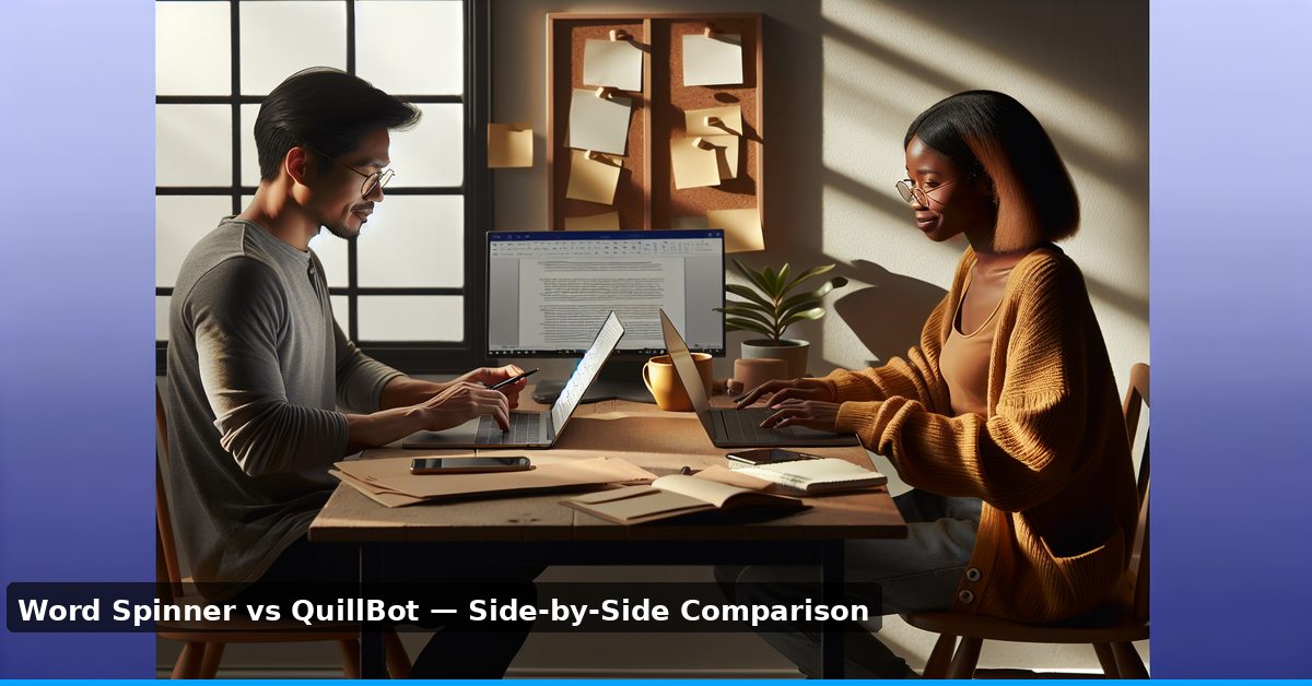 best ai paraphrasing tool comparison - word spinner vs quillbot side by side