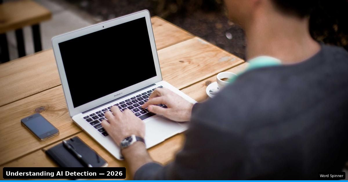 Person at laptop analyzing AI detection tools and how they identify AI-generated content