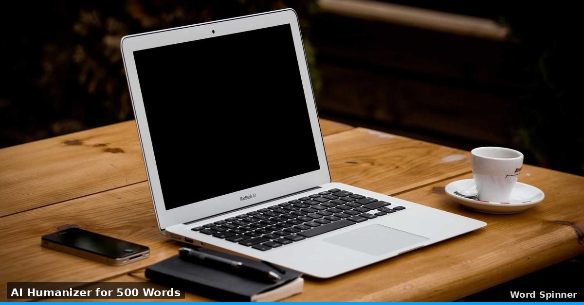 AI humanizer for 500 words - person typing on laptop