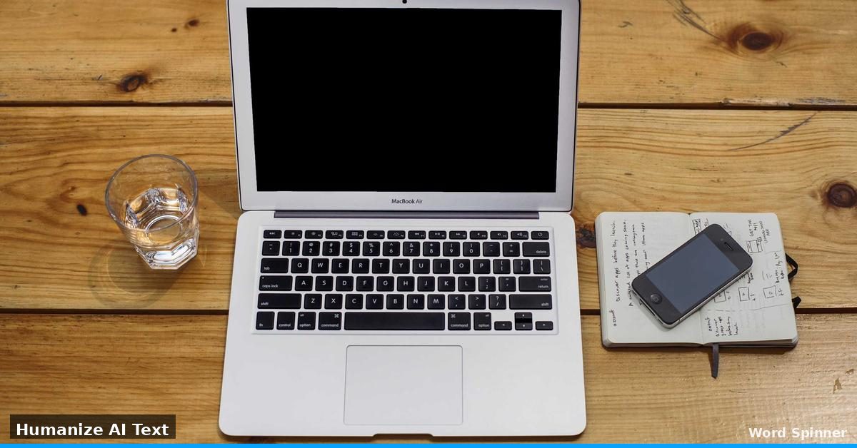 humanize AI text 500 words - person reviewing text comparison on laptop