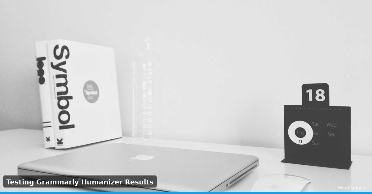 Side-by-side comparison of Grammarly vs Word Spinner humanizer test results