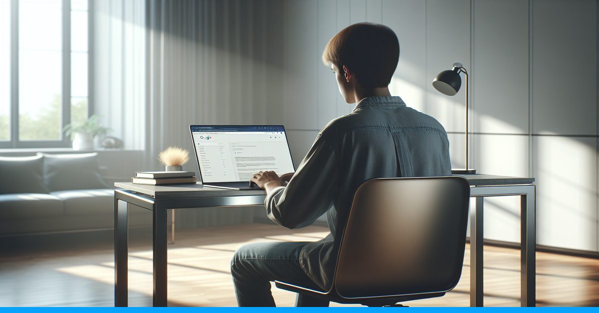 Person using a free AI detection browser extension on Chrome to scan text for AI-generated content