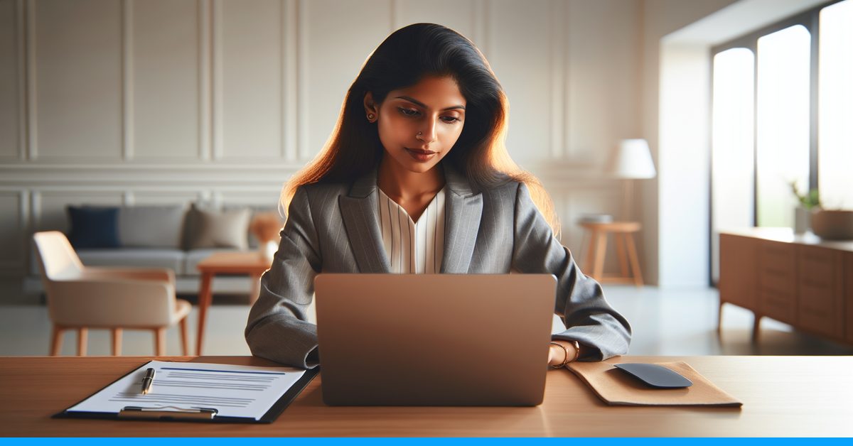 Person using an AI detection Firefox extension on a laptop to check web content for AI-generated text