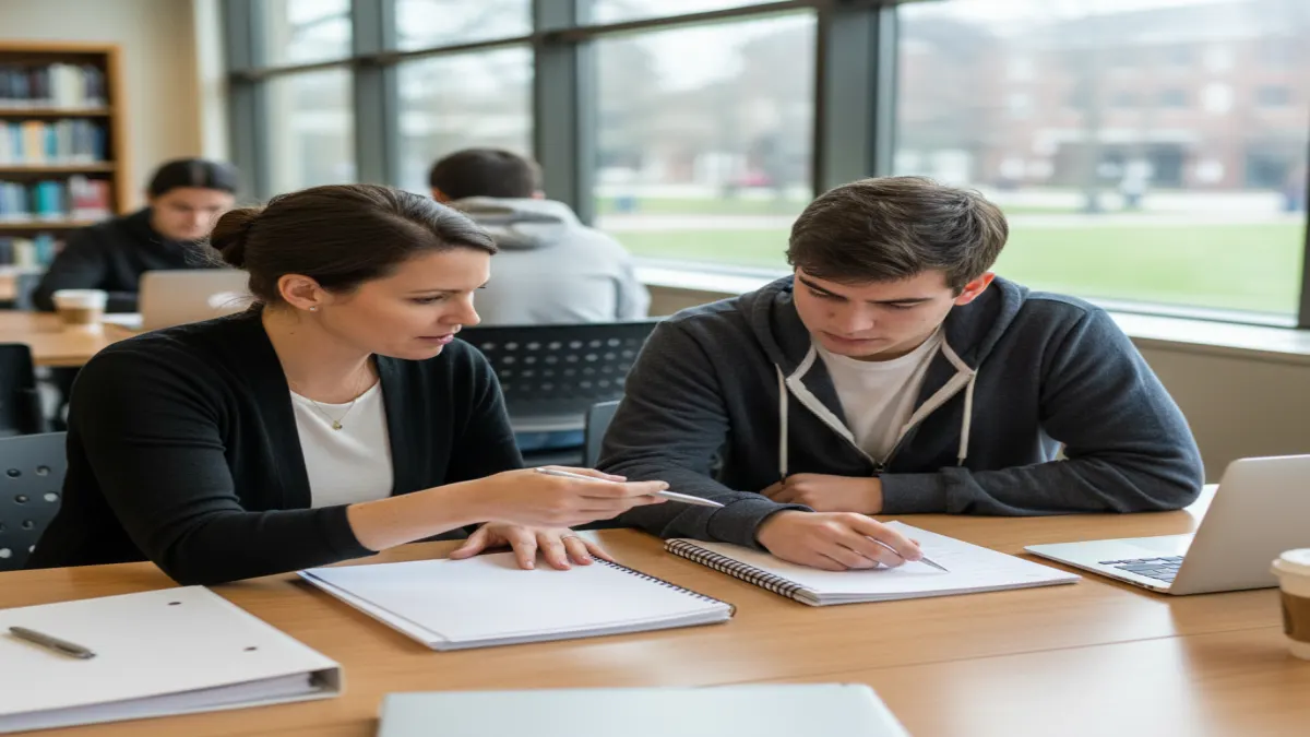 Tutor and student doing a final acceptable AI score on Turnitin submission check with documented revisions.