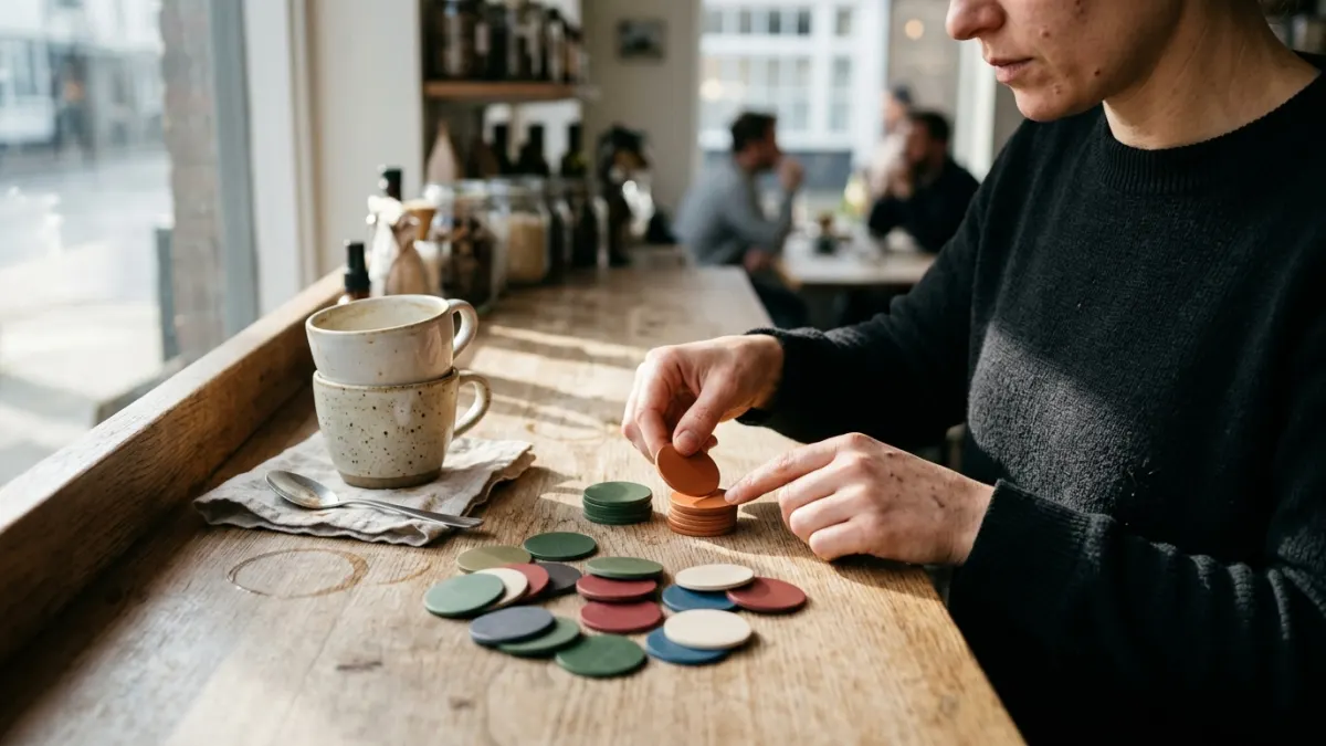 Support lead sorting blank colored tokens for ai faq generator question planning.