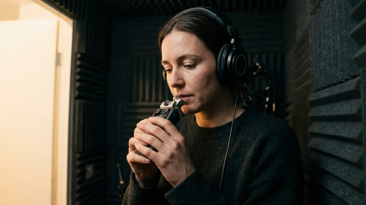 Originality AI review workflow shown by a creator recording private voice notes